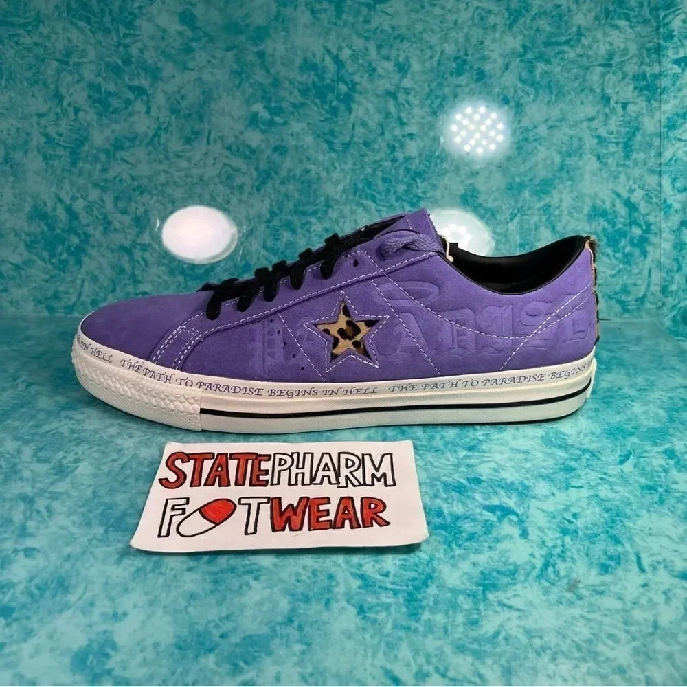 Converse One Star Pro Suede Sean Pablo Men's Purple Low Top Shoes Sneakers - Picture 2 of 5